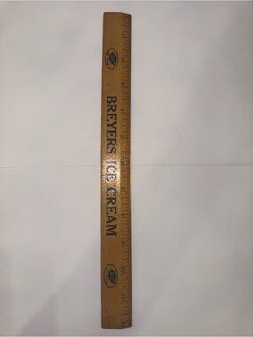 Vintage Breyers Ice Cream 12 inch Wooden Ruler Collectable